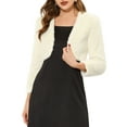 thumbnail image 1 of INSPIRE CHIC Boléro Formel pour Femmes Soirée Habillé Fausse Fourrure Veste TP Beige, 1 of 7
