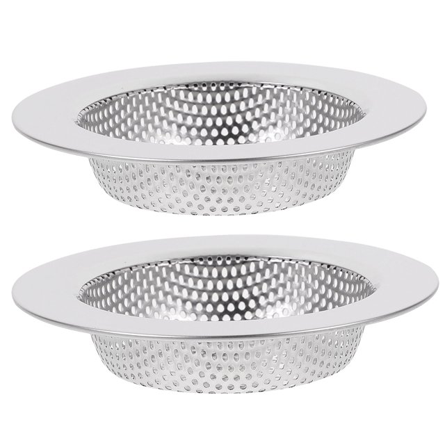Colador de fregadero, tapón de bañera, filtro, 2 piezas, cuenco para platos, acero inoxidable, colección de suministros de cocina, accesorios