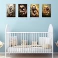 thumbnail image 5 of ZHONGYUTONG Sloth Wall Art Sloth Mother and Baby Picture Prints Jungle Animal Painting for Kids Room Nursery Decor Framed (12.00" x 18.00"), 5 of 6