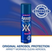 Arrid XX Extra Extra Dry Aerosol Antiperspirant Deodorant, Morning Clean, for Men and Women, 6 oz