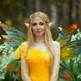 thumbnail image 5 of BotaniNest Ears And Headband Cosplay Headpiece With Forehead Jewelry For Party Festival Wear, 5 of 5