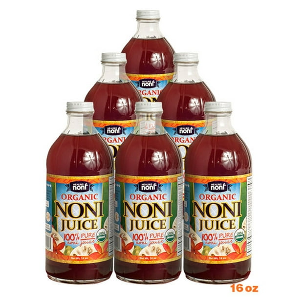6 x 16oz Certified Organic Hawaiian Noni Fruit Juice