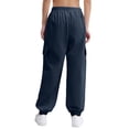 thumbnail image 2 of TSSOE Kids Girls Boys Cargo Trousers Hip Hop Dance Pants Joggers Athletic Sweatpants Jogging Bottoms Overalls Dark Blue 13-14, 2 of 5