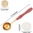 thumbnail image 5 of Ocean Wax Seal Stamp Set 8pcs Vintage Removable Brass Stamp Heads with 2pcs Wood Handle 1pc Wax Spoon and 4pcs Candles, 5 of 9