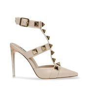 Steve Madden Audra Bone Pointed Toe Ankle Strap Studded Detailed Heeled Sandals