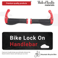 thumbnail image 4 of Mountain Bicycle Bike Cycling Lock-On Handlebar Hand Bar End Grips Set-Red, 4 of 8