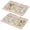 Pioneer Flower Floral, variant on Placemat, Pioneer Flower Floral Print Pattern Place Mats Table Mat Set Of 2, PVC Washable Placemats for Party Kitchen Dining Decoration, 18x12 Inch, Fade Resistant