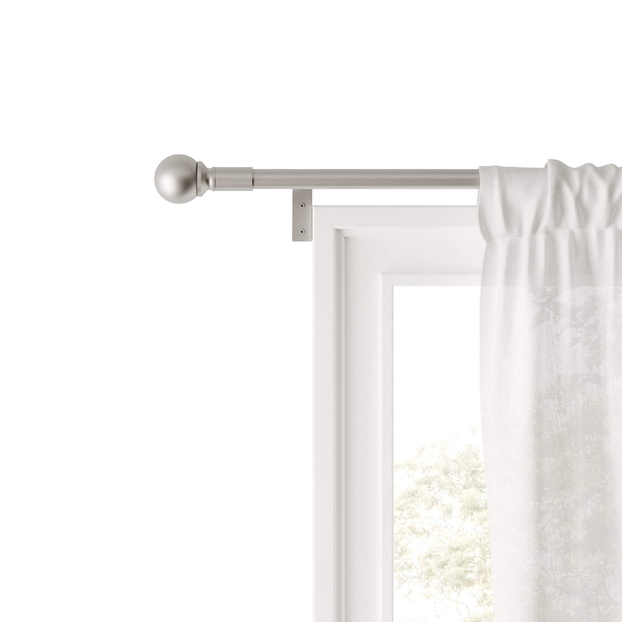 Mainstays Easy Install Decorative Window Curtain Rod, Adjustable, 18