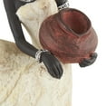 thumbnail image 6 of 6" x 10" Cream Polystone Sitting African Woman Sculpture with Red Water Pot, by DecMode, 6 of 16