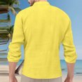 thumbnail image 5 of BLCHUNen Mens Long Sleeve Tee Shirts Pullover Cotton Button Workout Shirts Breathable Lightweight Casual Trendy Tops with Pocket, 5 of 9