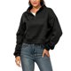 thumbnail image 2 of Hoodless Sweatshirt Womens Simple Design Soft Fabric Pure Color Polyester Fiber Breathable Half Zip Sweatshirt Women  for Office for Holiday ANGGREK Otros, 2 of 6