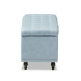 thumbnail image 5 of Baxton Studio Kaylee Modern Classic Light Blue Fabric Upholstered Button-Tufting Storage Ottoman Bench, 5 of 10