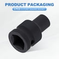 thumbnail image 3 of Uxcell 2pcs 4 Point Square Socket 1/2" Drive 7mm Metric Square Impact Socket 1.6" (40mm) Long 40CR Steel Phosphating Standard Wheel Sleeve Tool for Auto Repair Mechanical Home Use, 3 of 7