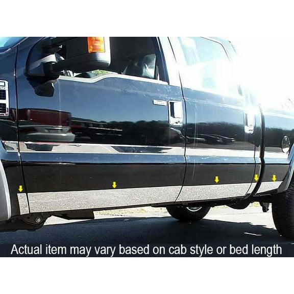 Stainless Rocker Panel Trim 10Pc Fits 1999-2007 Ford Super Duty TH39326 QAA