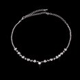thumbnail image 3 of 1 Collier et Boucles d'Oreilles en Argent avec Strass pour les Mariés, 3 of 5