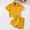 Yellow, variant on Swuxness Boys Girls Summer 2 Piece Set, Toddler Short Sleeved Tops Long Pants, Children's Button Down Collar Shirts Wide-Leg Pants Outfit Casual Loose Suit Hot Pink, 2-3 Years