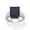 Blue Sapphire/Sterling Silver, variant on Emerald-Cut Genuine Emerald or Sapphire and White Topaz Ring in 18K Gold-Plated or Sterling Silver
