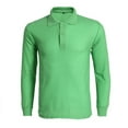 thumbnail image 5 of JTieacloth Mens Button Closure T Shirt Men Fashion Spring Summer Casual Long Sleeve Turndown Neck Solid T Shirts Top Blouse Green XXL, 5 of 6