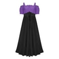 thumbnail image 4 of Fewfanhot Halloween Women's Dresses Witchy Elegance Dress, Asymmetrical Velvet Gown with Corset-Style Buckle Detail, 4 of 6