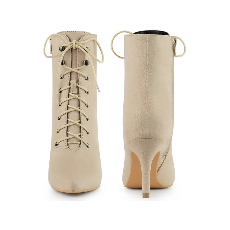 Lace up stiletto ankle boots hot sale