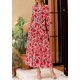 thumbnail image 3 of Vestido PRETTYGARDEN 2025 Floral Maxi de Manga Larga con Escote en V Talla L, 3 of 5