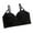 Black, variant on SnZhen Lightweight Bras for Women Women's Non Steel Ring Style Printed Gathered Middle Button Breathable Underwear Daily Bra