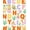 Orange, Pattern 1, variant on ODIKA 2x3 Machine Washable Non-Slip Area Rug, Monkey Tree Branch ABC Teaching with Playful Letter Graphics High Traffic Rug with Pad, Brown, 697562