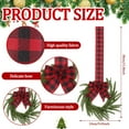 thumbnail image 2 of Dalrosia Mini Christmas Wreath for Cabinets Kitchen, 9Inch Hanging Small Christmas Wreaths with Red Bows Cedar Branchs Red Berry Clusters for Kitchen Cabinet Fireplace Window Front Door Wall Decor, 2 of 6