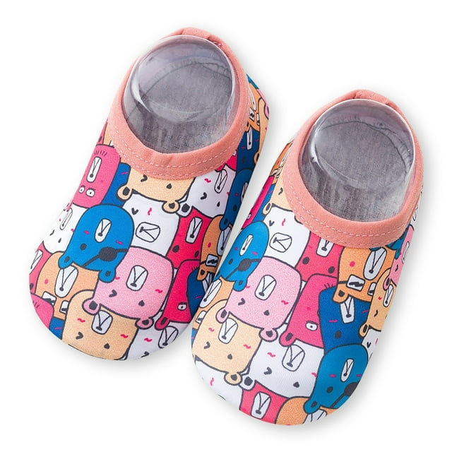 Naiovety 1 par de zapatillas de agua de nailon para niños pequeños, suela de silicona portátil, zapatos de natación, botas subacuáticas Type3 NO3