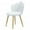 White, variant on Vanity Chair for Makeup Room - Midcentury Modern Accent Velvet Chair with Back Support, Bow chair Gold Legs for Living Room Bedroom (White)