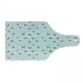 thumbnail image 1 of Grey Blue Cutting Board, Aeroplanes with Flight Patterns Swirled Lines Sketch Style Air Vehicles, Tempered Glass Cutting and Serving Board, Wine Bottle Shape, Pale Blue and Grey, by Ambesonne, 1 of 1