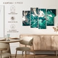 thumbnail image 4 of Elephant Stock Abstract Teal Wall Art - Horizontal Multi Panel Canvas - Living Room Wall Decor - Abstract Multi Panel - Teal And Turquoise Decor - 24" x 14", 4 of 4