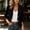 Black Coats for Women, variant on CYMMPU Women’s Lapel Collar Two Button Blazer Jacket, Long Sleeve Rollable Cuffs Relaxed Fit Open Front Outerwear for Office Business Casual and Daily Occasions White XL