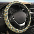 thumbnail image 4 of Cauagu Hawaiian Style Print Car Steering Wheel Cover - Universal Car Accessory for Diverse Cars for Steering Wheel with a Diameter of 14.5"-15", 4 of 7