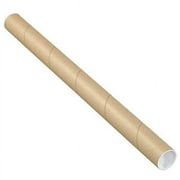Office Depot® Brand Mailing Tubes With Caps, 1 1/2" x 48", 80% Recycled, Kraft, Case Of 50