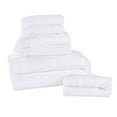 thumbnail image 3 of Superior Rolla Cotton Geometric Soft 8 Piece Towel Set, White, 3 of 12
