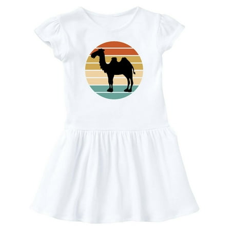 

Inktastic Camel Silhouette Retro Sunset Gift Baby Girl Dress