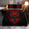 thumbnail image 1 of Viking Doona Cover - Raven Vegvisir - Viking Quilt Bed Set Rlt12, 1 of 5