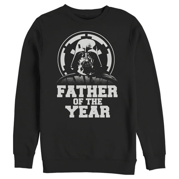 Men's Star Wars Father's Day Vader Father of the Year  Sweatshirt Black 3X Large