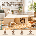 thumbnail image 6 of Hamster House Hideout Wood for Small Pet Hiding Toy Wooden Playset Chew Guinea Pig Supplies, 6 of 8