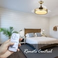 thumbnail image 3 of 36'' LED Retractable Blades Ceiling Fan with Remote Control and Light Kit Included, 3 of 8