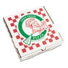 Pizza Box E-Flute Kraft Pizza Box, White, 2 1/2"(H) x 10"(W) x 10"(D), 50/Pack