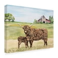thumbnail image 3 of Canvas Wall Art - Jean Plout 'Highland Cow and Calf' Wall Art for Living Room, Bedroom, or Office Décor by Trademark Fine Art - 24 x 18 Inches, 3 of 4