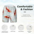 thumbnail image 5 of Balery Koi Fish Corals,Spring Summer Mens Swim Trunks Swim Shorts for Men Quick Dry Inseam Beach Shorts with Compression Liner Pocket-X-Large, 5 of 9