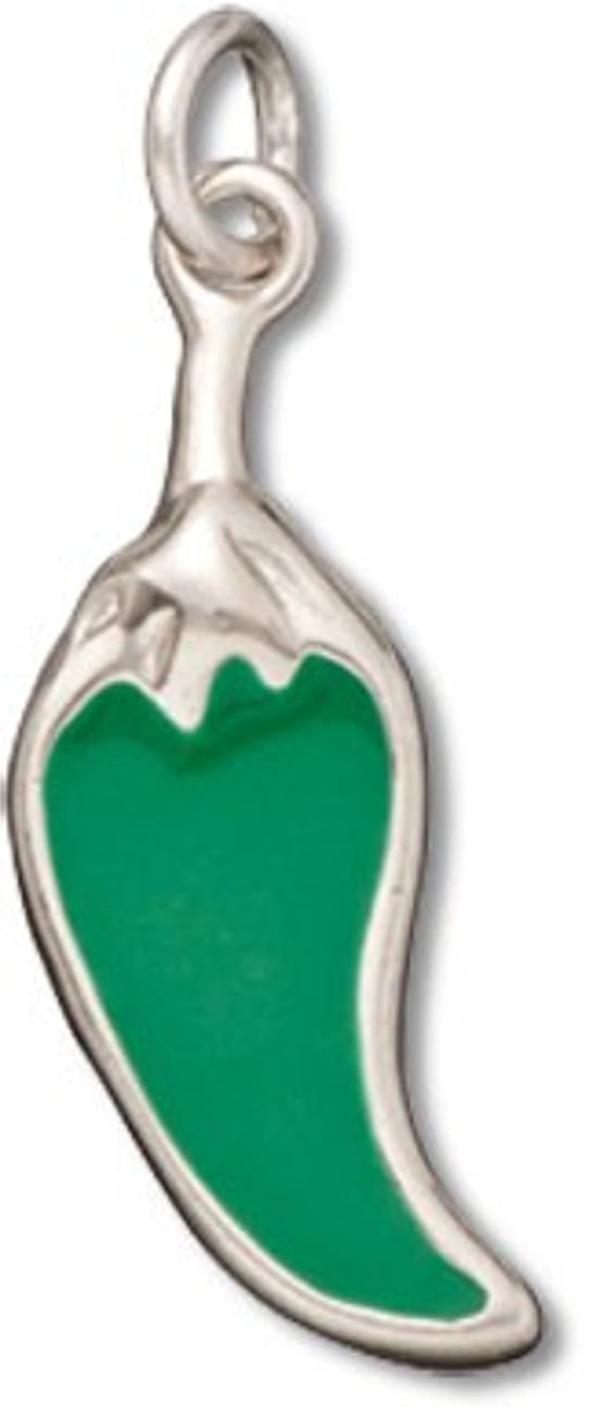 Sterling Silver 7 4.5mm Charm Bracelet With Attached 3D Green Enameled Christmas Tree Light Bulb Charm