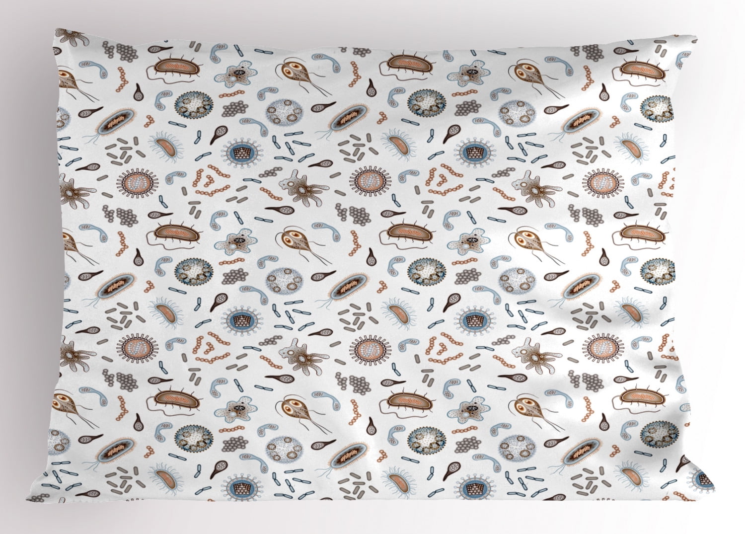 Biology Pillow Sham, Bacteria Virus and Germs Disease