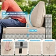 thumbnail image 2 of 10-Piece Patio Furniture Set, Outdoor Patio Furniture with Swivel Chairs Set, Thick Cushions, Modular Patio Sofa, Dual-Strand Wicker Rattan, Rust-Resistant Frame, Khaki, 2 of 8