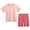 Pink, variant on MHZLDYZ Kids Clothes Girls Summer New Multi Color Children's Home Furnishing Solid Short Sleeve Round Neck Top+Shorts Two Piece Set Kids Clothes Girls Size 10-12 Girls Clothes Size 8 (Blue,150)