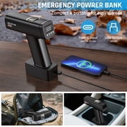 NEXPOW Cordless Tire Inflator, 160 PSI Air Pump for Car Tires, Portable Rechargeable Tire Pump with Digital Pressure Gauge, Auto Shut-Off & LED Light