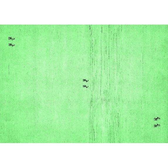 Ahgly Company Indoor Rectangle Solid Emerald Green Modern Area Rugs, 3' x 5'